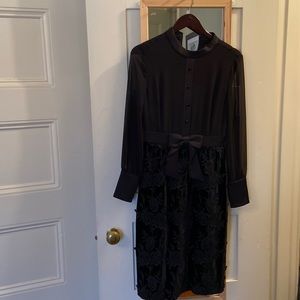 Black velvet dress